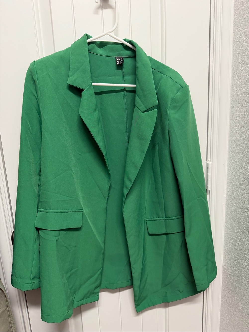 SHEIN Green Open-Front Women's Blazer Jacket
